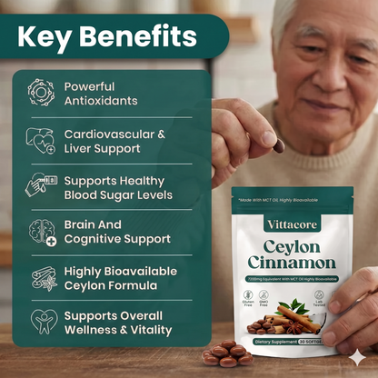 Ceylon Cinnamon 7200mg Equivalent with MCT Oil